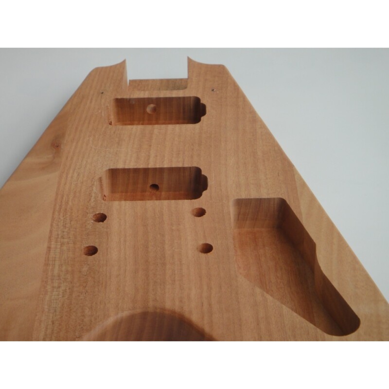 Kit de guitarra para armar Afanti FV con cuerpo de caoba maciza sin terminar y diapasón de palisandro