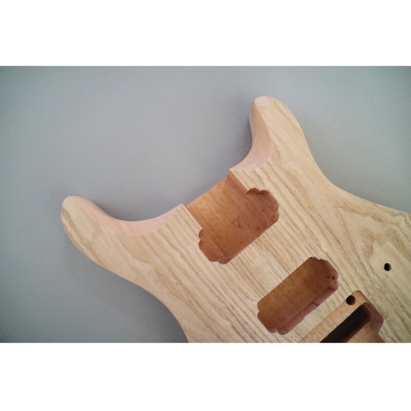 Kit de bricolaje para guitarra eléctrica Afanti con cuerpo de caoba sin terminar y chapa de fresno