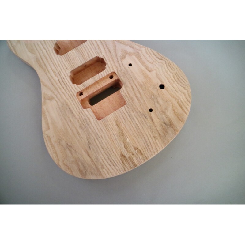 Kit de bricolaje para guitarra eléctrica Afanti con cuerpo de caoba sin terminar y chapa de fresno