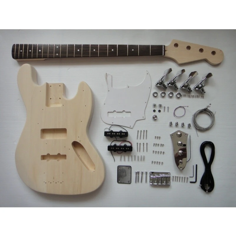 Kit de bajo de jazz personalizado Afanti de madera de tilo para armar uno mismo
