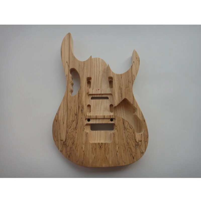 Kit de guitarra para armar Afanti con cuerpo sólido inacabado, diapasón de palisandro con incrustaciones de vid y doble bloqueo