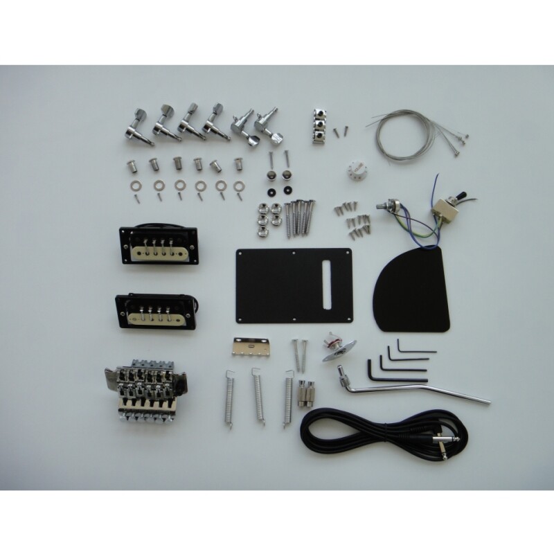 Kit de bricolaje para guitarra eléctrica Afanti Custom Zebra HH Pickup con chapa de arce acolchado