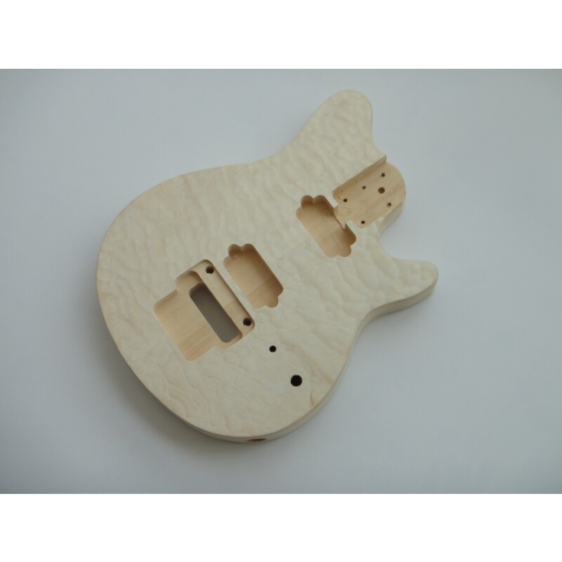 Kit de bricolaje para guitarra eléctrica Afanti Custom Zebra HH Pickup con chapa de arce acolchado