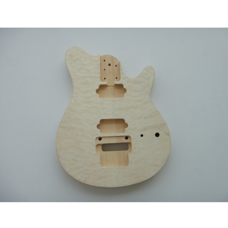 Kit de bricolaje para guitarra eléctrica Afanti Custom Zebra HH Pickup con chapa de arce acolchado
