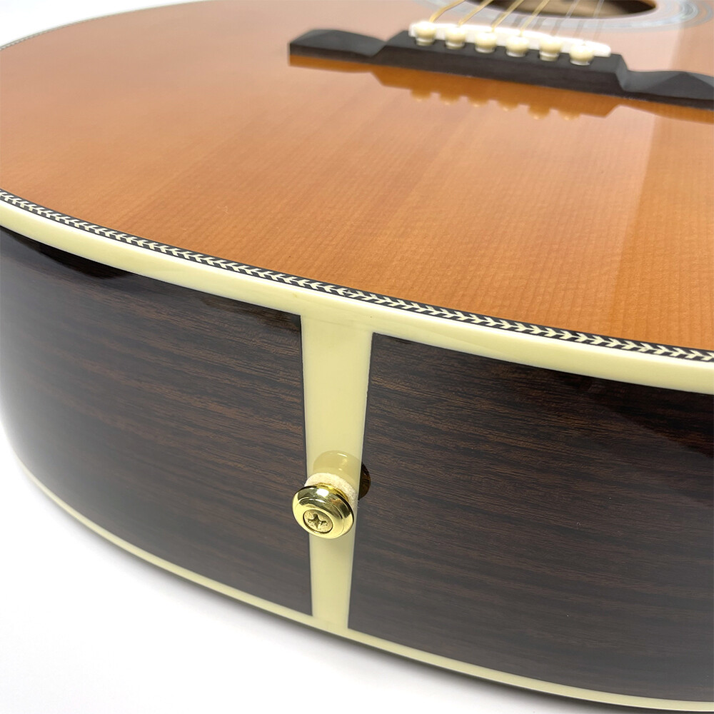 Guitarra acústica Afanti East Luthier Series de 36" con tapa de abeto macizo Stika y parte trasera de palisandro