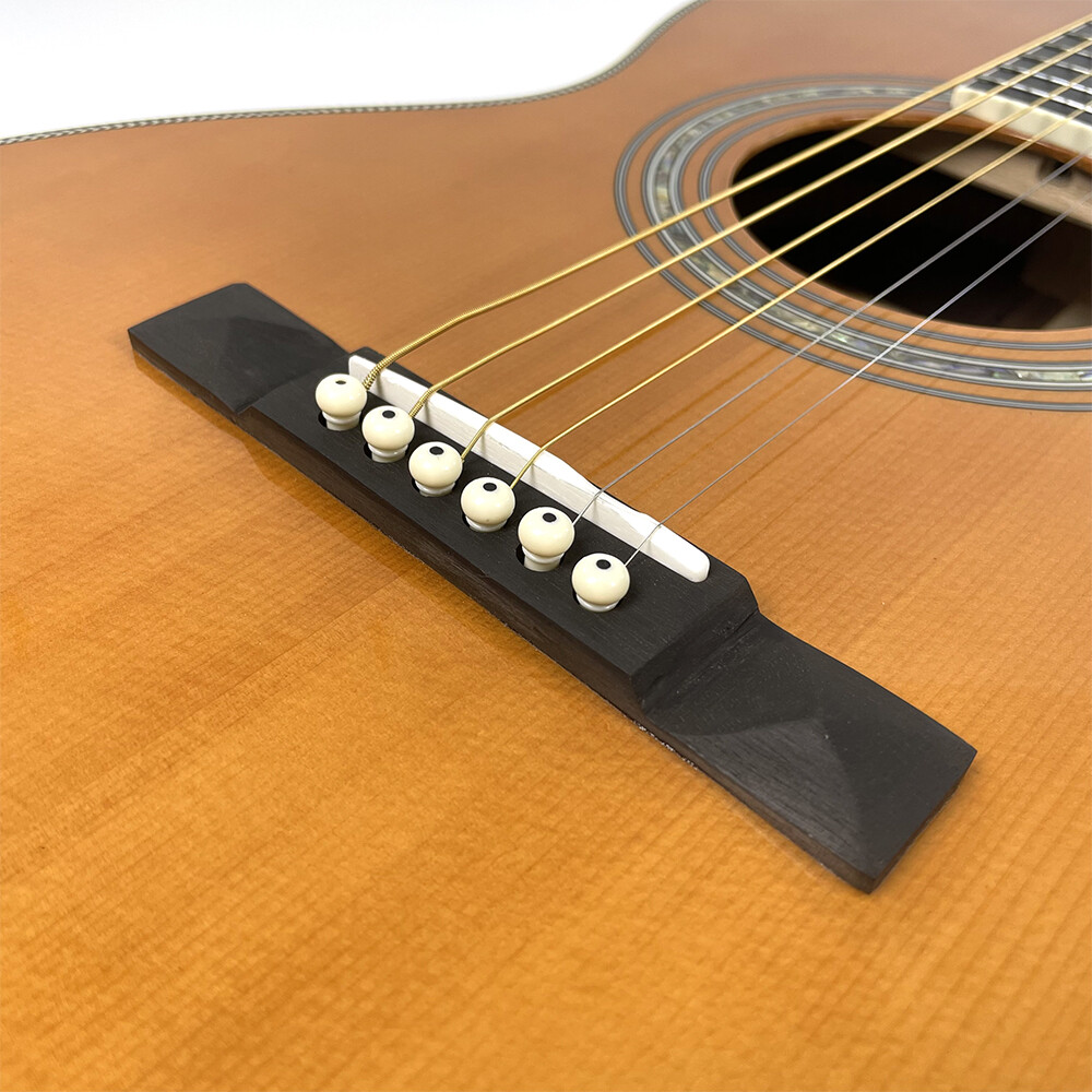 Guitarra acústica Afanti East Luthier Series de 36" con tapa de abeto macizo Stika y parte trasera de palisandro