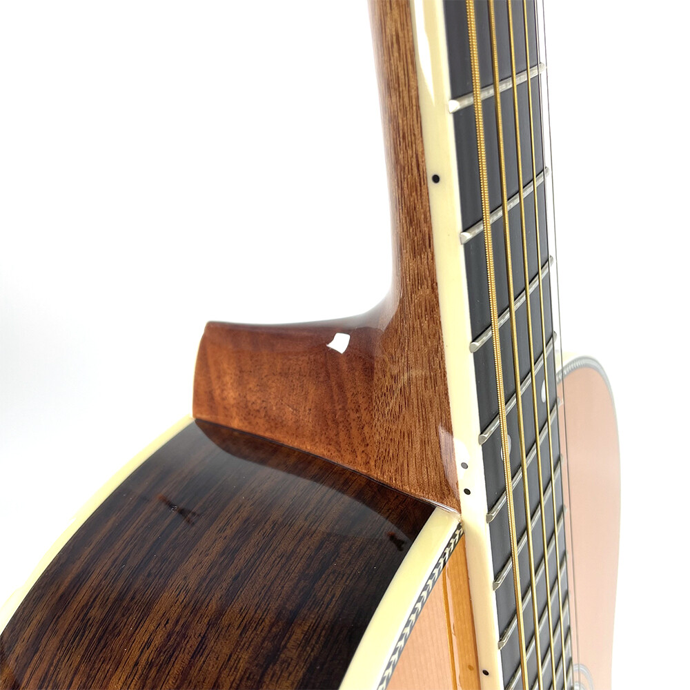 Guitarra acústica Afanti East Luthier Series de 36" con tapa de abeto macizo Stika y parte trasera de palisandro