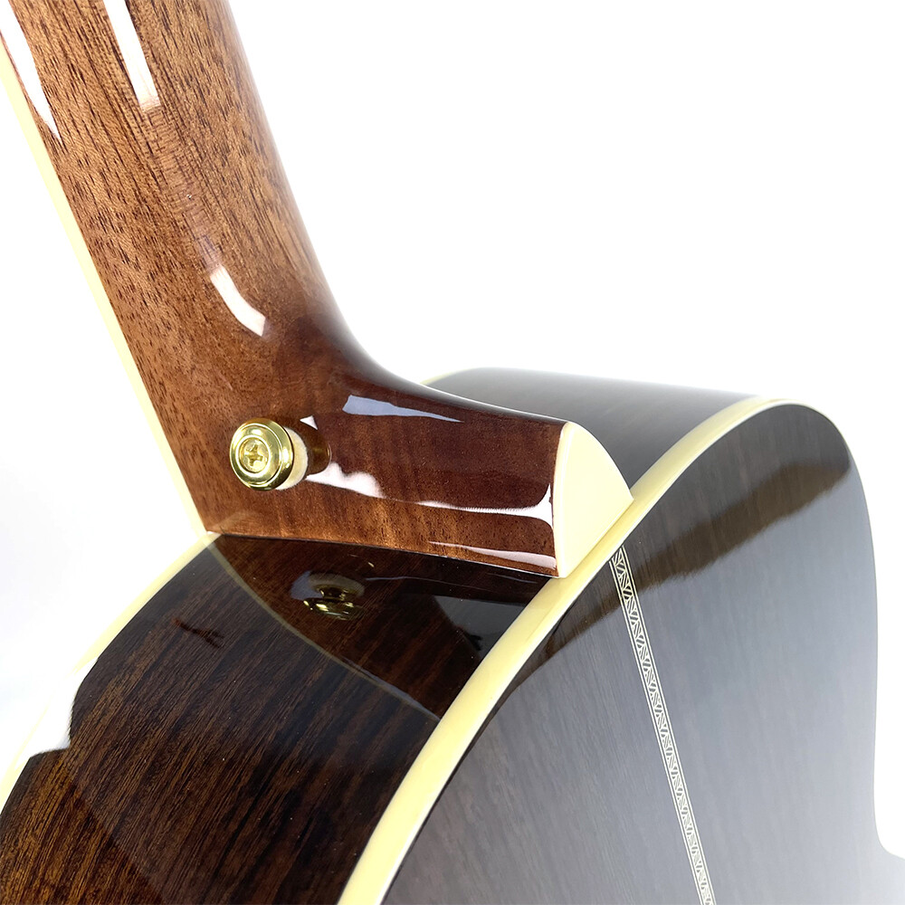 Guitarra acústica Afanti East Luthier Series de 36" con tapa de abeto macizo Stika y parte trasera de palisandro