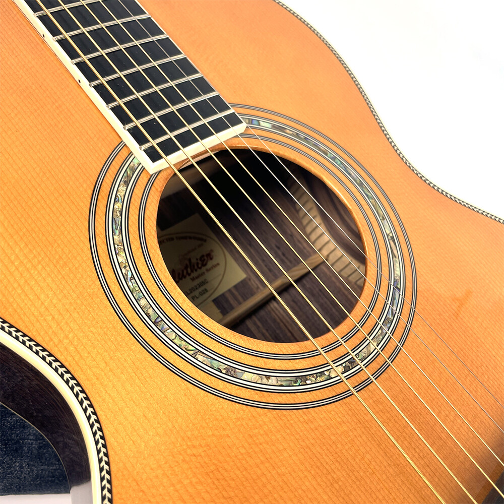 Guitarra acústica Afanti East Luthier Series de 36" con tapa de abeto macizo Stika y parte trasera de palisandro