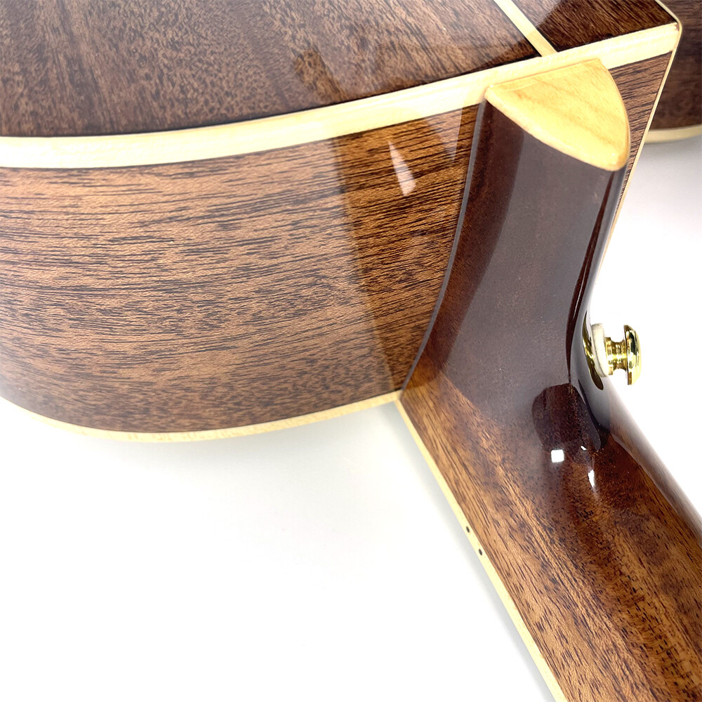 Guitarras acústicas con tapa maciza de abeto y incrustaciones de abulón real de la serie Luthier de Afanti East