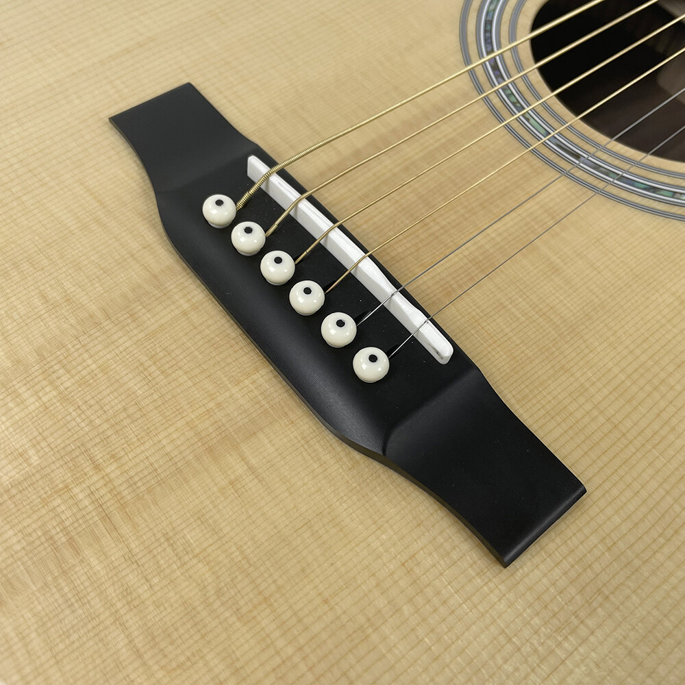 Guitarra acústica Afanti East Luthier Series de 36" con tapa de madera de palisandro curvada y corte de arce