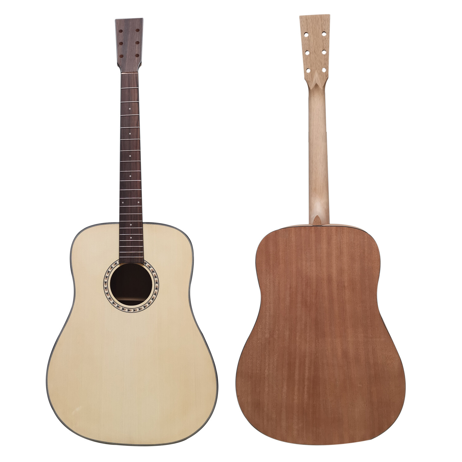 Kit de guitarra acústica Afanti Dreadnought de 41" con tapa de abeto y sin terminar