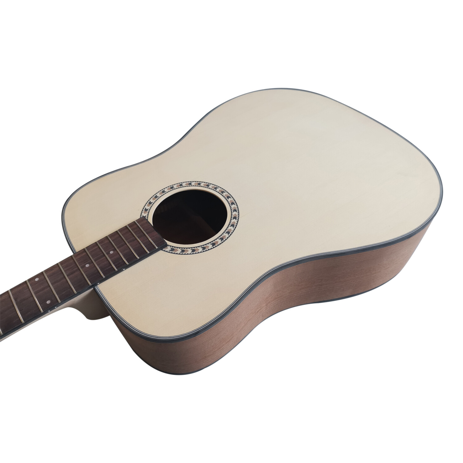 Kit de guitarra acústica Afanti Dreadnought de 41" con tapa de abeto y sin terminar