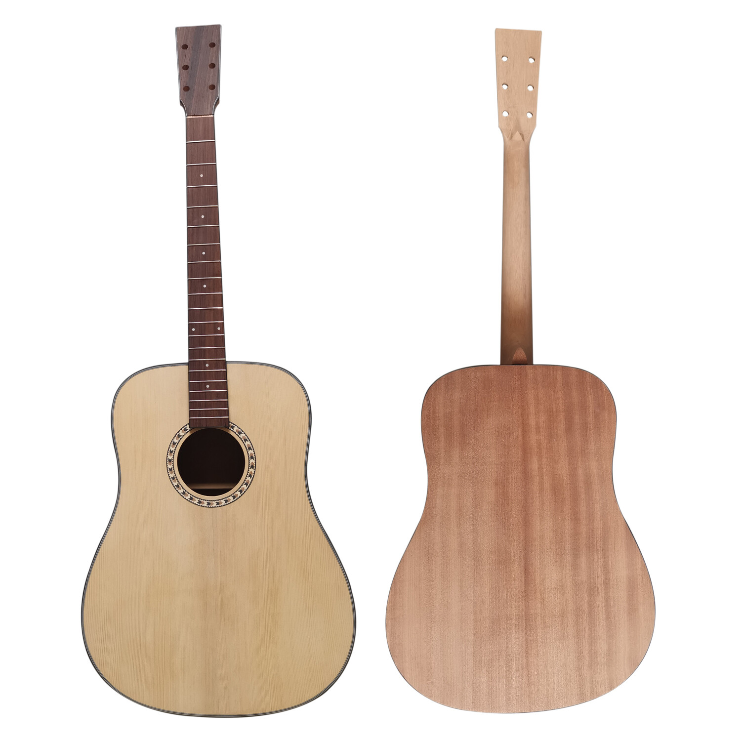 Kit de guitarra acústica Afanti con tapa de abeto macizo y fondo de sapele de 41"