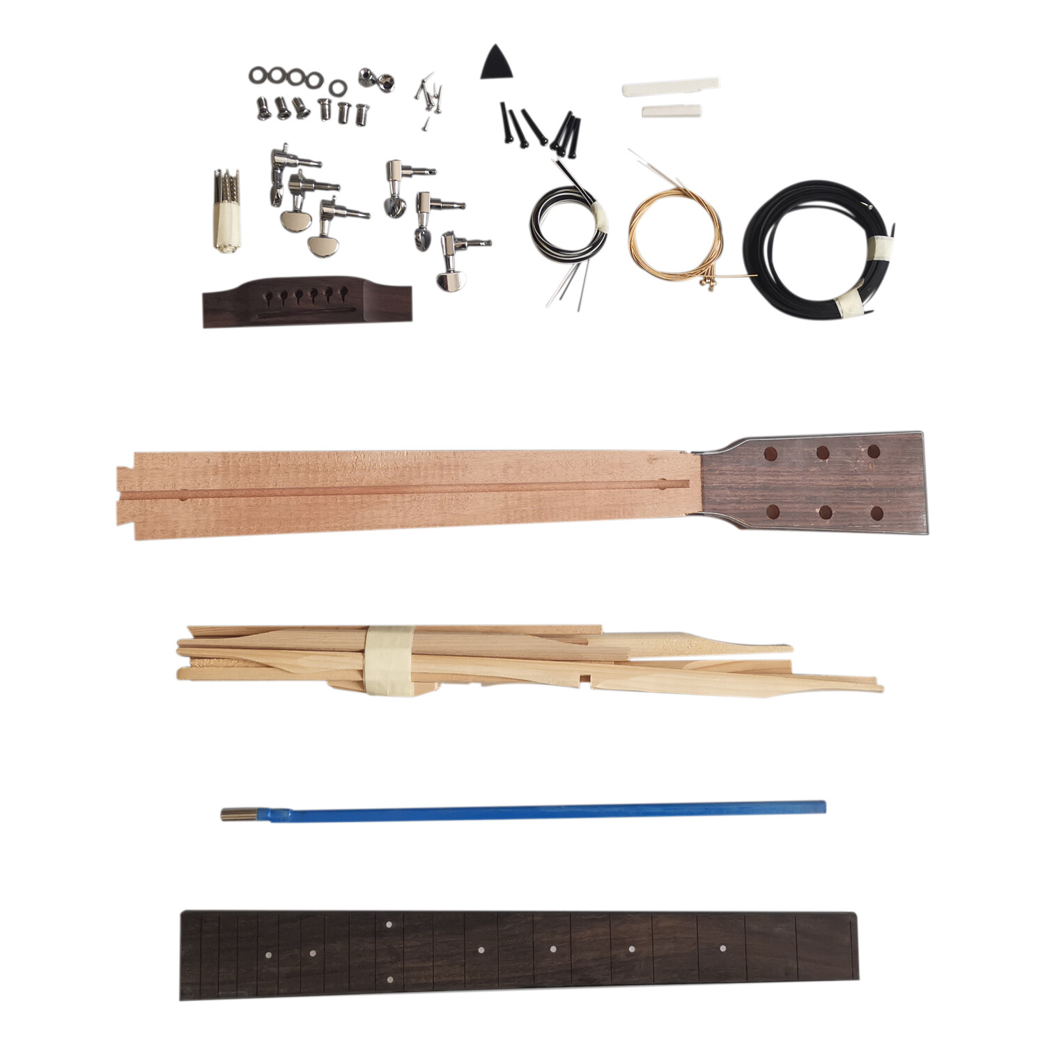 Kit de guitarra acústica Afanti Dreadnought de 41" con tapa de abeto macizo y sin terminar