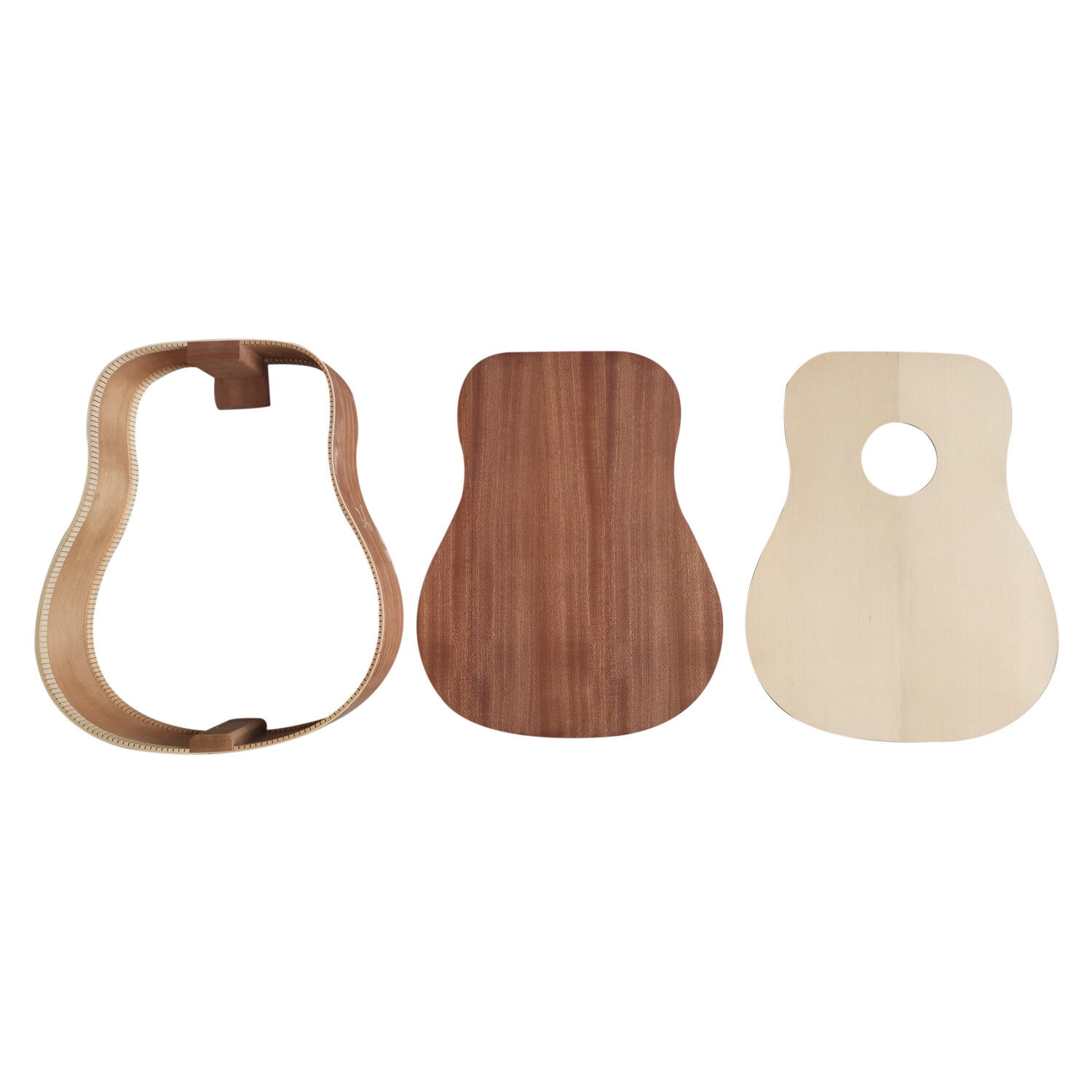 Kit de guitarra acústica Afanti Dreadnought de 41" con tapa de abeto macizo y sin terminar