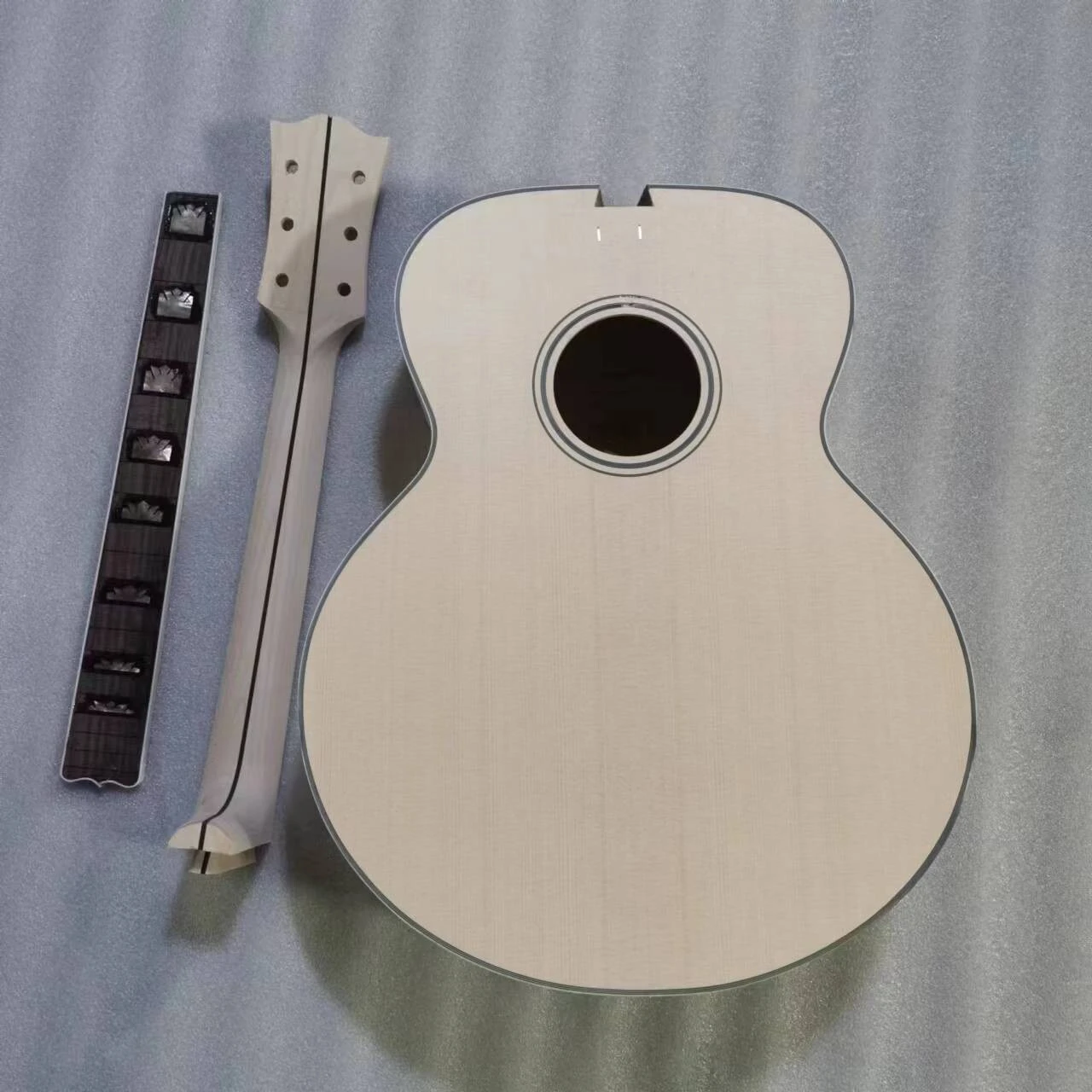 Kit de guitarra acústica Afanti de 43" con tapa de abeto macizo de grado AA