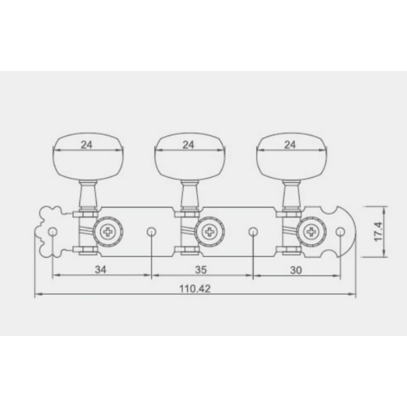 Afinador Afanti Cromado para Guitarra Clásica