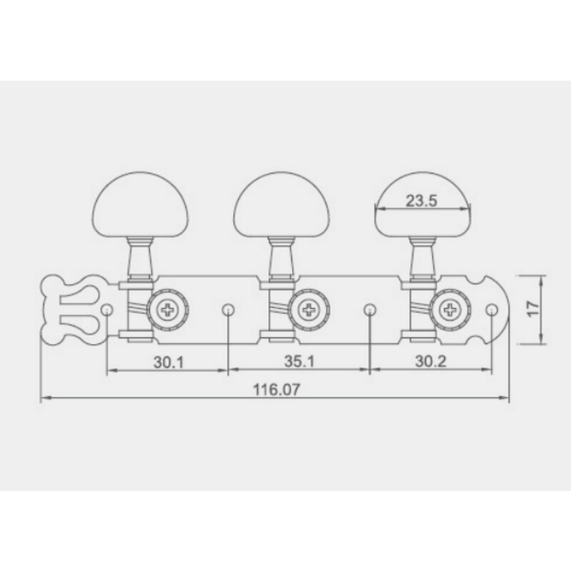 Afanti Clavijas de Afinación de Níquel para Guitarra Clásica con Relación 1:15