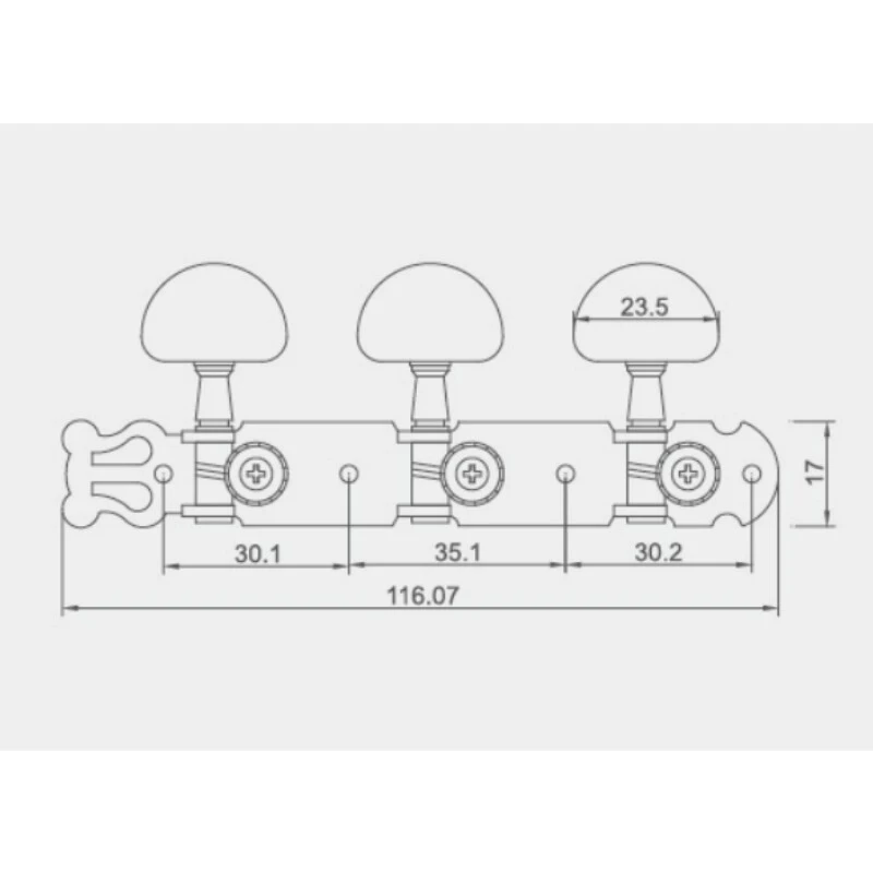 Afanti Clavijas de Afinación de Níquel para Guitarra Clásica con Relación 1:15