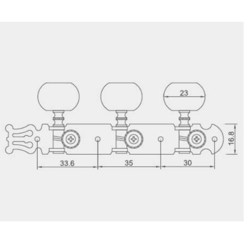Afinador de Oro para Guitarra Clásica y Acústica Afanti para Clavijero de 6mm