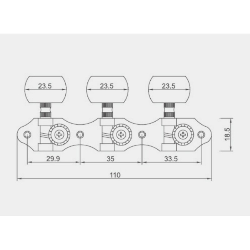 Afinador Afanti Negro para Guitarra Clásica con Relación 1:18