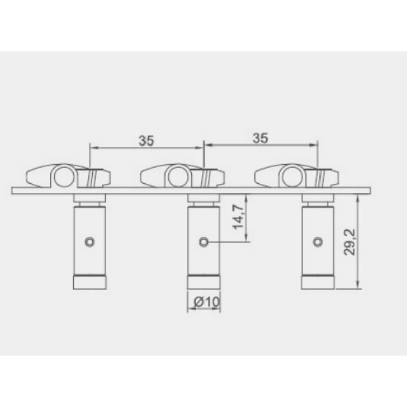 Afinador de guitarra clásica Afanti para clavijero de 10 mm