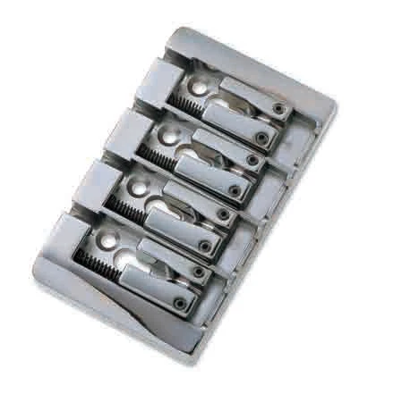 Afanti Cromo Zinc Sillín 4 Cuerdas Bajo Guitarra Puente