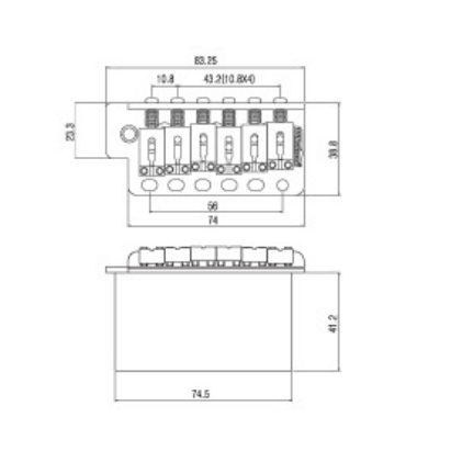 Afanti Solid Steel Block ST Puente de Tremolo para Guitarra Eléctrica