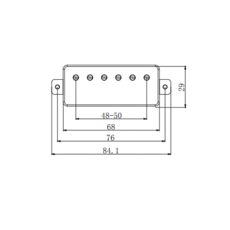 Pastilla Humbucker Cerámica Afanti Cromada 6 Cuerdas para Guitarra Eléctrica