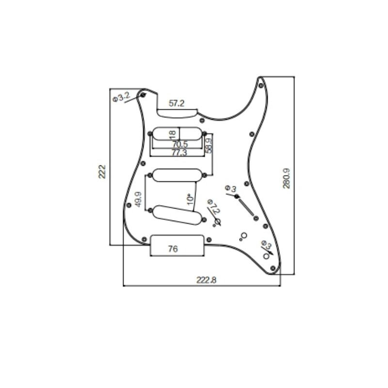 Afanti Guitarra Eléctrica Pickguard (AP-1001)