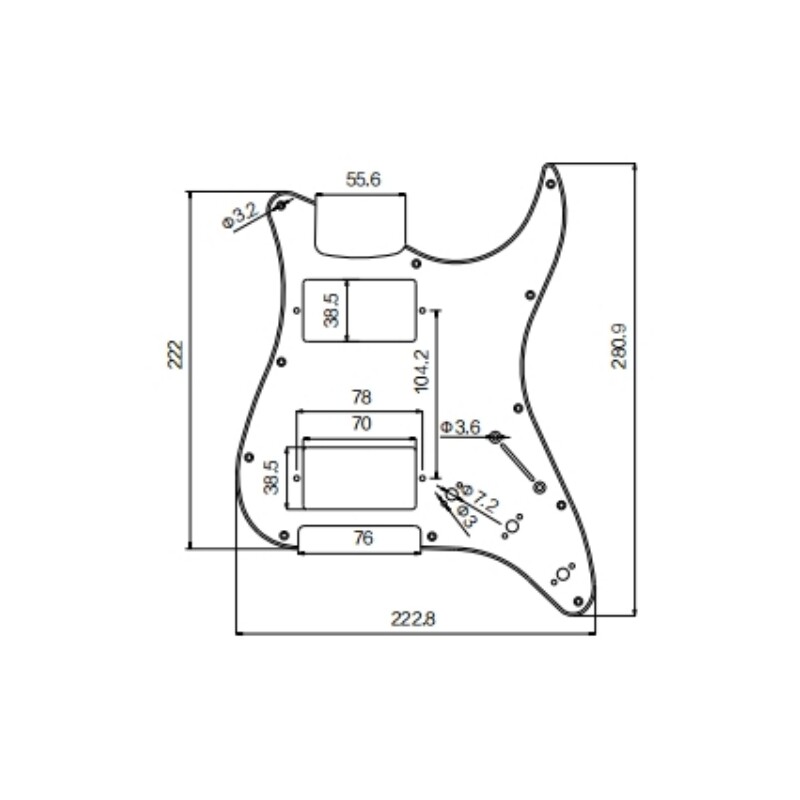 Afanti Guitarra Eléctrica Pickguard (AP-1003)