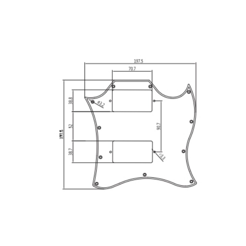 Afanti Guitarra Eléctrica Pickguard (AP-1006)