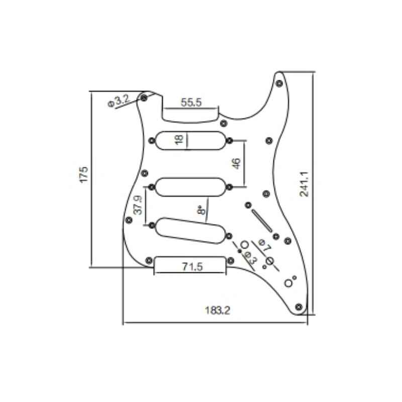 Afanti Guitarra Eléctrica Pickguard (AP-1008)