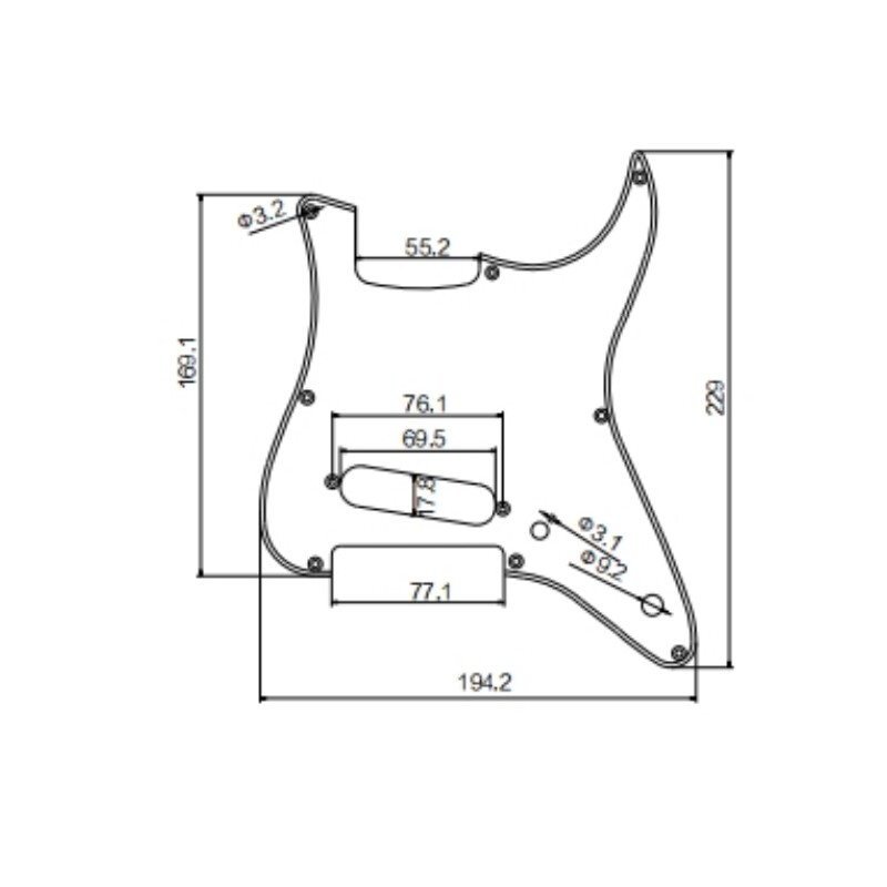 Afanti Guitarra Eléctrica Pickguard (AP-1014)