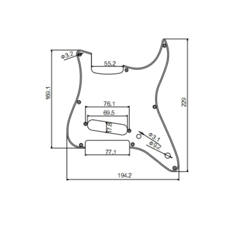 Afanti Guitarra Eléctrica Pickguard (AP-1010)