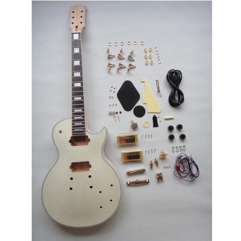 Afanti Cuerpo De Caoba Sin Acabar Con Tapa De Arce Flameado Lp Guitarra Eléctrica Kit Afanti Cuerpo De Caoba Sin Acabar Con Tapa De Arce Flameado Lp Guitarra Eléctrica Kit