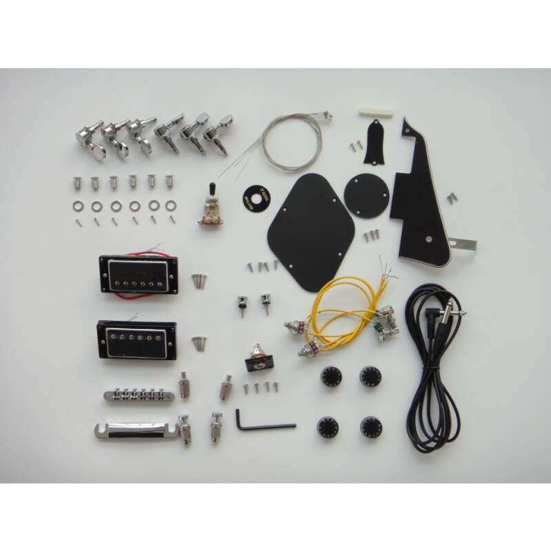 Afanti Caoba con tapa de arce flameado Diapasón de ébano Lp DIY Guitar Kit