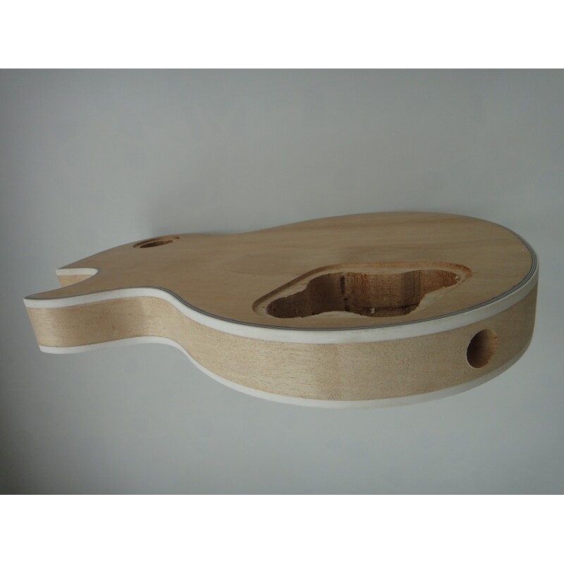 Afanti Caoba con tapa de arce flameado Diapasón de ébano Lp DIY Guitar Kit