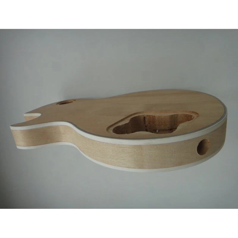 Afanti Caoba con tapa de arce flameado Diapasón de ébano Lp DIY Guitar Kit