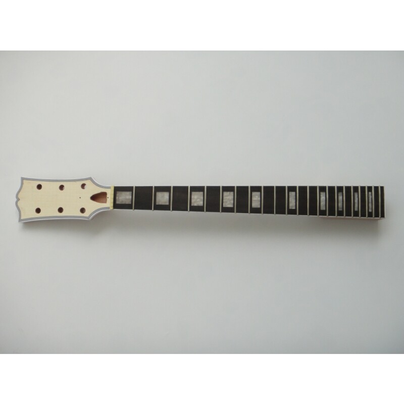 Afanti Caoba con tapa de arce flameado Diapasón de ébano Lp DIY Guitar Kit