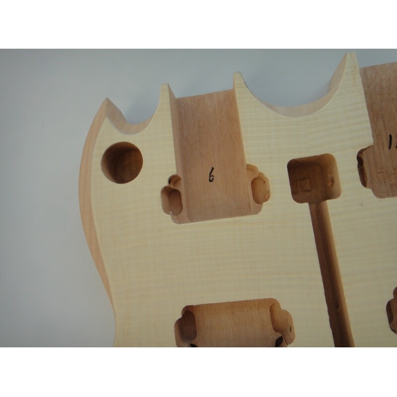 Afanti Cuerpo de Caoba con Chapa de Arce Flameado 12+6 Guitarra Eléctrica Doble Mástil Kit