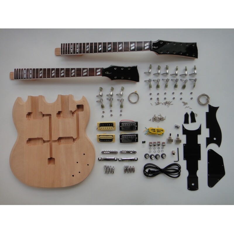 Kit Guitarra Eléctrica Afanti Cuerpo Caoba Diapasón Palosanto Doble Mástil Kit Guitarra Eléctrica Afanti Cuerpo Caoba Diapasón Palosanto Doble Mástil