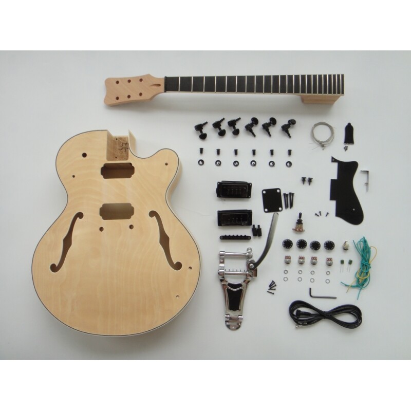 Kit de guitarra eléctrica Afanti Maple Plywood Body Ebony Fingerboard  Kit de guitarra eléctrica Afanti Maple Plywood Body Ebony Fingerboard