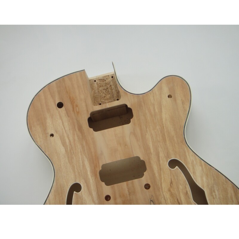  Cuerpo de madera contrachapada de arce afanti con chapa de arce espaltado Hardware dorado Kit de guitarra DIY