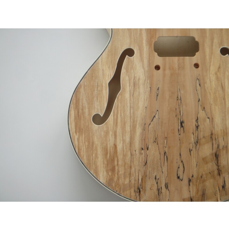  Cuerpo de madera contrachapada de arce afanti con chapa de arce espaltado Hardware dorado Kit de guitarra DIY
