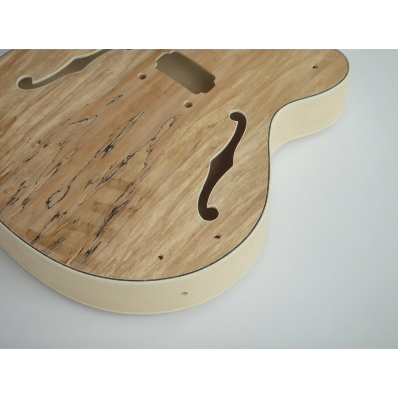  Cuerpo de madera contrachapada de arce afanti con chapa de arce espaltado Hardware dorado Kit de guitarra DIY