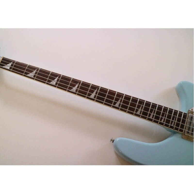 Guitarra Bajo Eléctrico Afanti Semi-Hollow Light Blue Body Rick