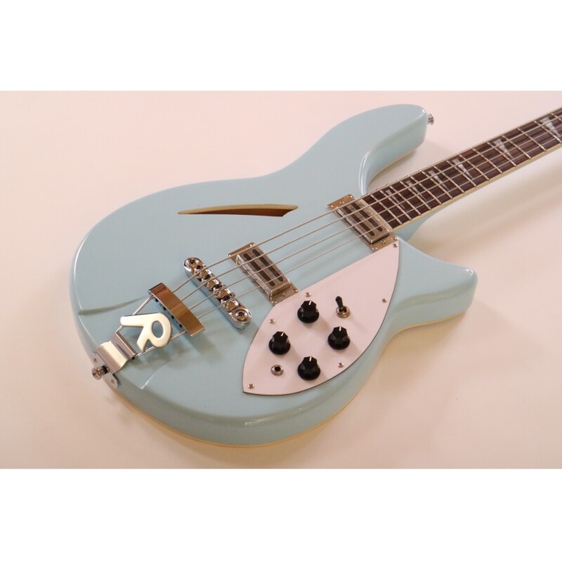 Guitarra Bajo Eléctrico Afanti Semi-Hollow Light Blue Body Rick