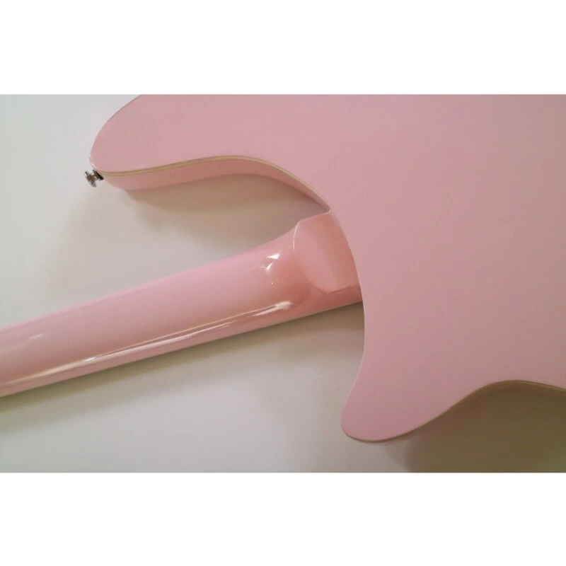 Afanti Semi-Hollow Rosa Claro Cuerpo Tilo Guitarra Bajo Eléctrico Rick